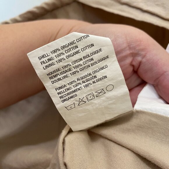 Crate & Barrel Set of 2 Mellow Standard Shams in "Cashmere" Color - Picture 4 of 5